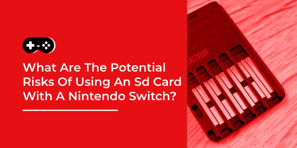 What are the potential risks of using an SD card with a Nintendo Switch