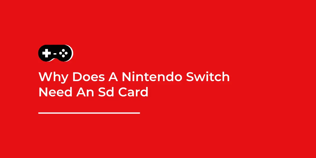 Why does a Nintendo Switch need an sd card?